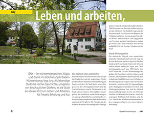 Sonderausgabe des Allgäuer Wirtschaftsmagazins: Wirtschaft und Lebensmittelpunkt Isny 