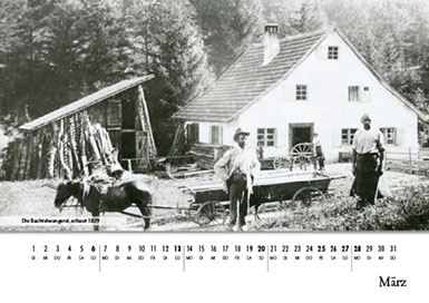 Kalendermusterseite Durach 2016 historisch