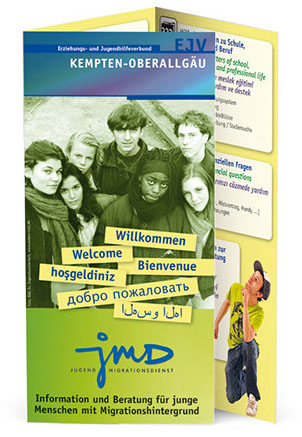 Beispiele Flyer Folder Plakat Karte Banner Logo