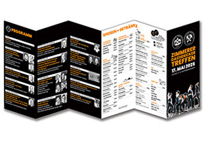 Beispiele Flyer Folder Plakat Karte Banner Logo